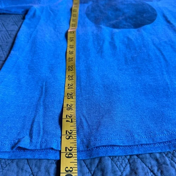 Disney Mickey Mouse Blue T-Shirt with Mickey Mouse Silhouette Size Large - Picture 6 of 6